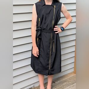 Calvin Klein Sleeveless Black Belted Dress 4